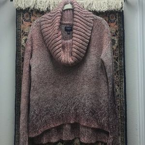 light pink cowl neck sweater!